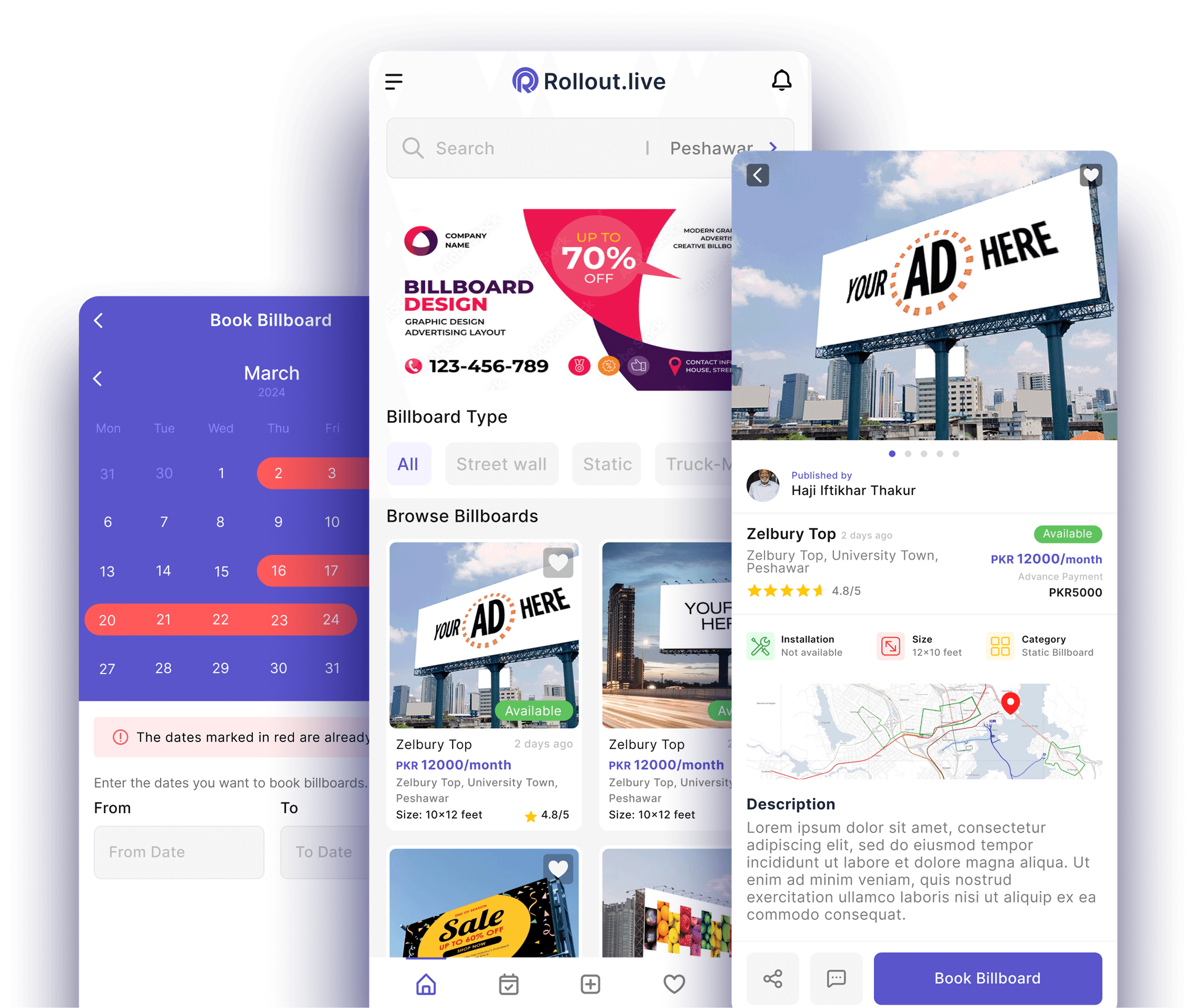 Find the Right Billboard for Your Business - Rollout Platform App Preview